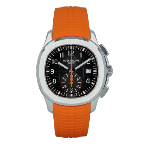 Patek Philippe Aquanaut Chronograph 5968A-001 Back Case View Patek Philippe Aquanaut Chronograph 5968A-001 Stainless Steel replica watch in Dubai by Dubai Qasr Replica Watches