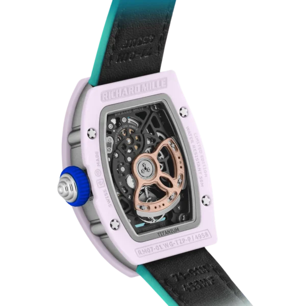 Richard Mille RM07-01 Pastel Pink Ceramic replica watch in Dubai by Dubai Qasr Replica Watches