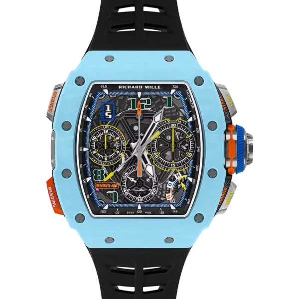 Richard Mille RM65-01 Blue Split Seconds Chronograph replica watch in Dubai by Dubai Qasr Replica Watches