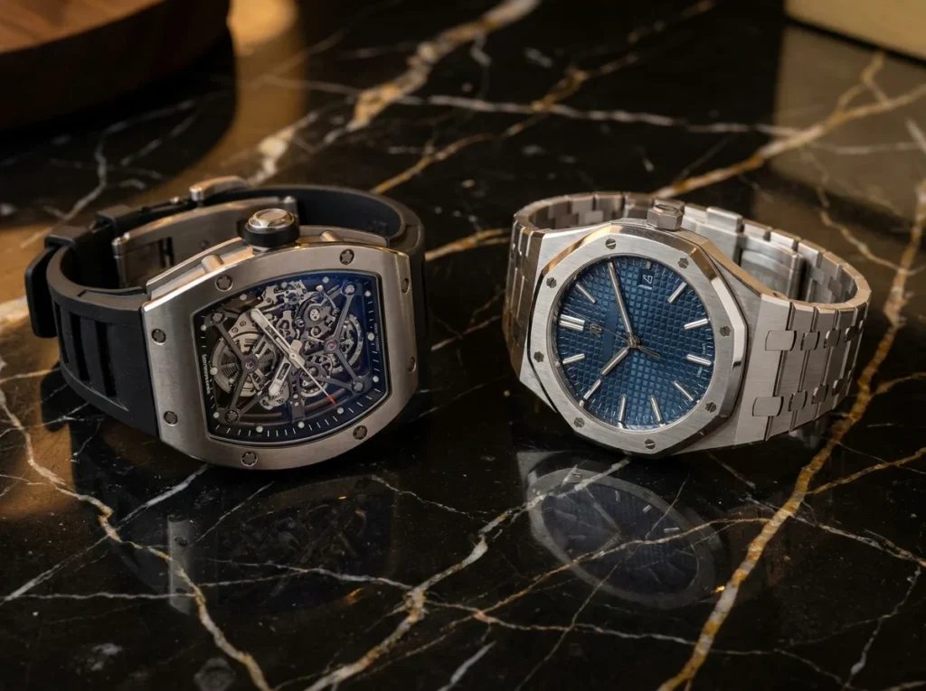Richard Mille vs Audemars Piguet replica watches in Dubai style comparison