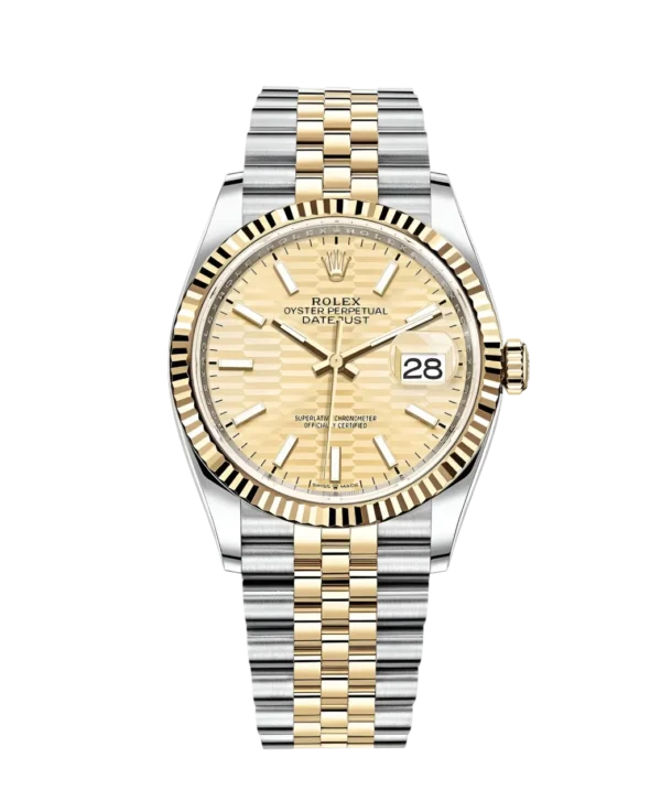Rolex Datejust 36 Rolesor Yellow Gold 126233 replica watch in Dubai by Dubai Qasr Replica Watches