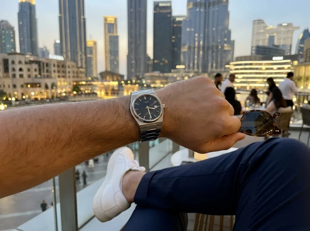 Royal Oak style replica watch in Dubai for evening and smart casual outfits